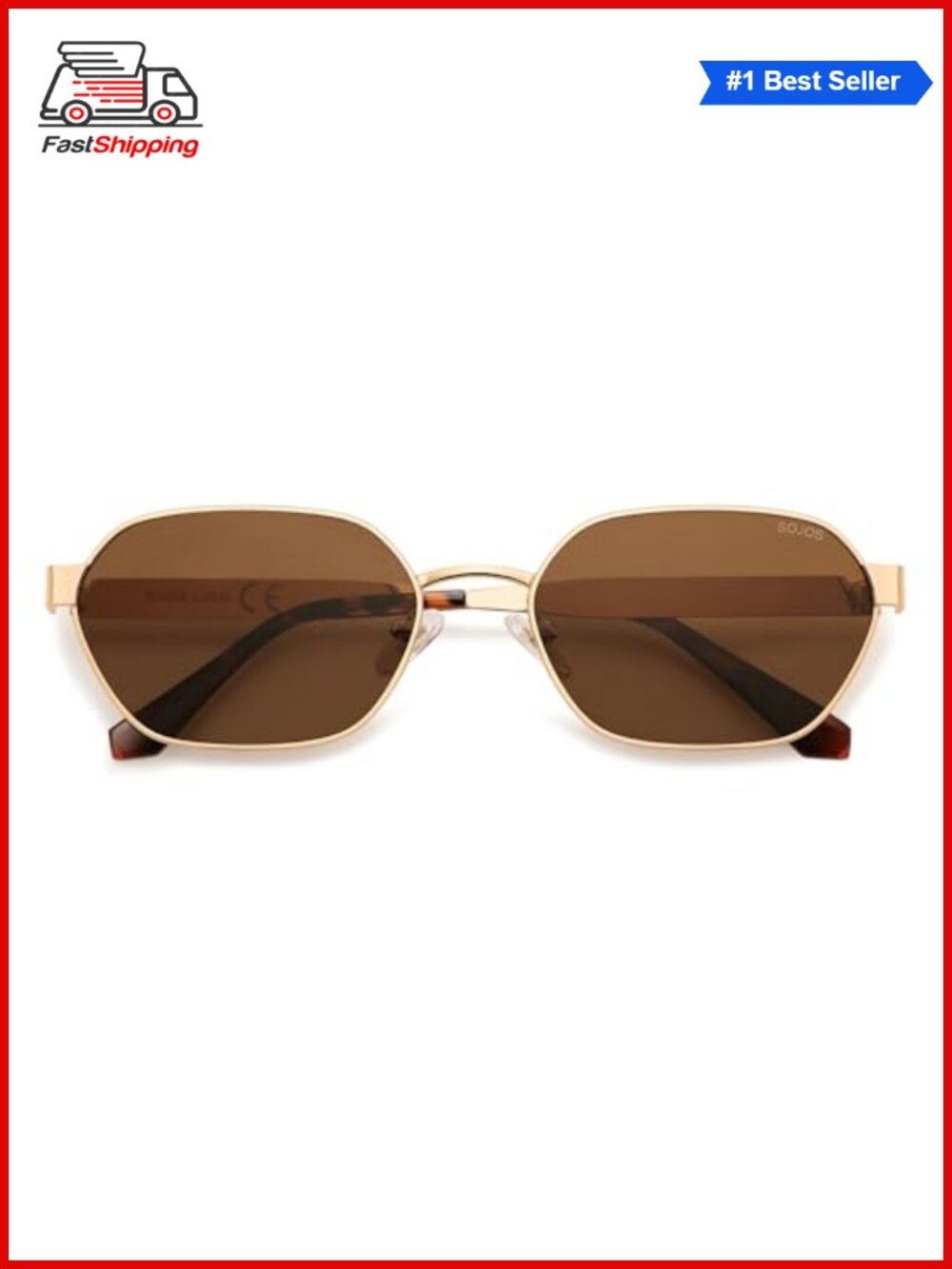 ✨ SOJOS Polarized Hexagon Sunglasses UV400 Retro Metal Frame Unisex